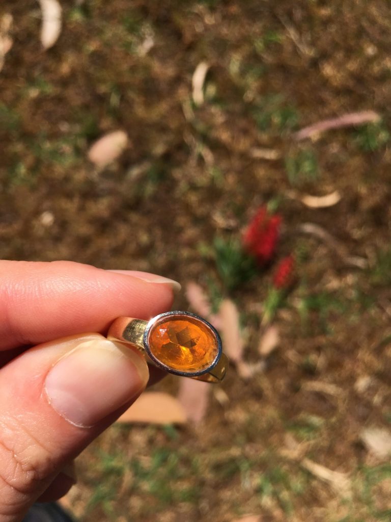 Feueropal-Ring