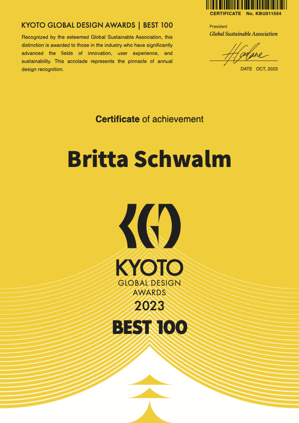 Ich bin unter den besten 100 Designern – weltweit!